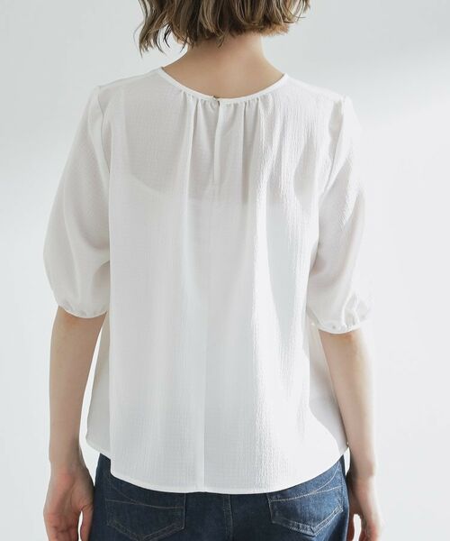 grove / グローブ シャツ・ブラウス | 【2点SET/お洒落見え/体型カバー】ツイード調キャミ×ブラウスセット | 詳細25