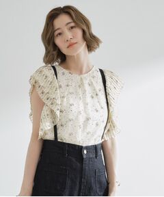 grove / グローブ シャツ・ブラウス | プリーツが彩る 華やか花柄ブラウス