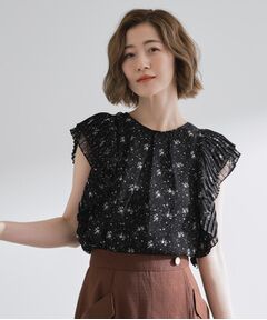 grove / グローブ シャツ・ブラウス | プリーツが彩る 華やか花柄ブラウス