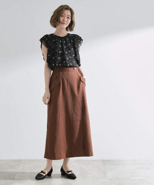 grove / グローブ シャツ・ブラウス | プリーツが彩る 華やか花柄ブラウス | 詳細11