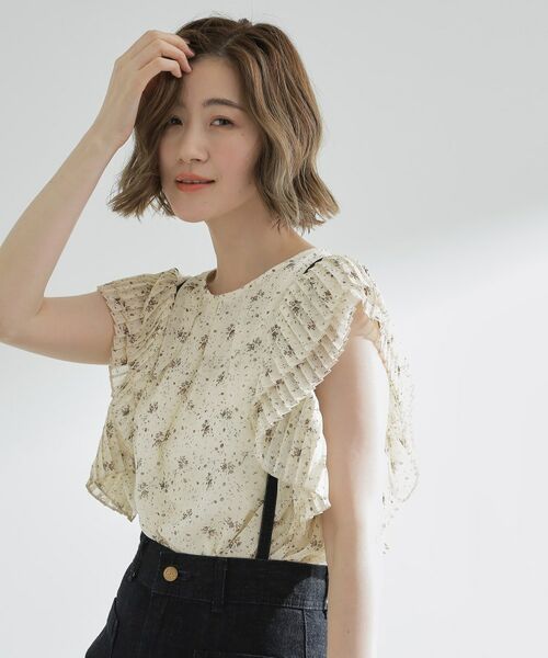 grove / グローブ シャツ・ブラウス | プリーツが彩る 華やか花柄ブラウス | 詳細5