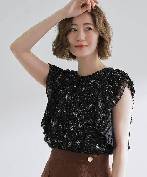 grove / グローブ シャツ・ブラウス | プリーツが彩る 華やか花柄ブラウス | 詳細9