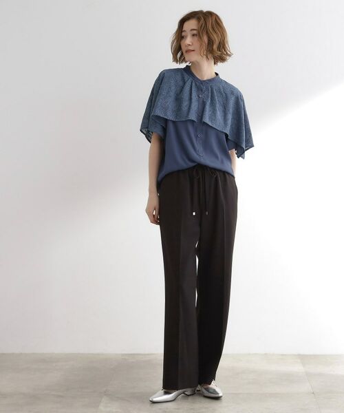 grove / グローブ シャツ・ブラウス | 透け感と刺繍で魅せる ペイズリー刺繍ケープブラウス | 詳細15