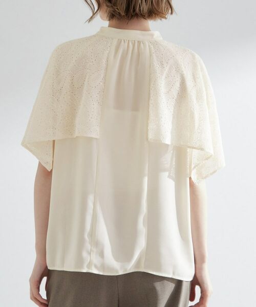 grove / グローブ シャツ・ブラウス | 透け感と刺繍で魅せる ペイズリー刺繍ケープブラウス | 詳細19