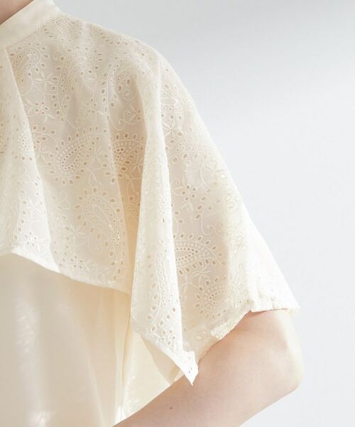 grove / グローブ シャツ・ブラウス | 透け感と刺繍で魅せる ペイズリー刺繍ケープブラウス | 詳細21