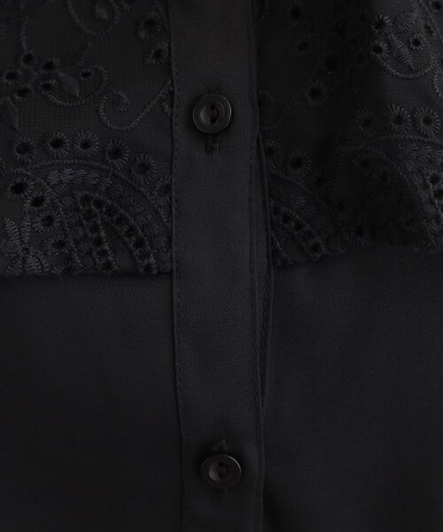 grove / グローブ シャツ・ブラウス | 透け感と刺繍で魅せる ペイズリー刺繍ケープブラウス | 詳細8