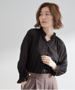 grove / グローブ シャツ・ブラウス | 衿もとすっきり一枚で映える 涼しげ秋色チェックブラウス