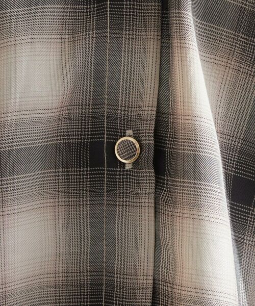 grove / グローブ シャツ・ブラウス | 衿もとすっきり一枚で映える 涼しげ秋色チェックブラウス | 詳細16