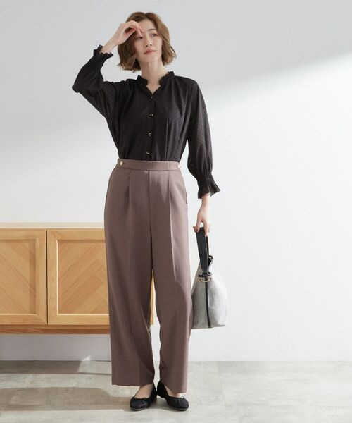 grove / グローブ シャツ・ブラウス | 衿もとすっきり一枚で映える 涼しげ秋色チェックブラウス | 詳細6