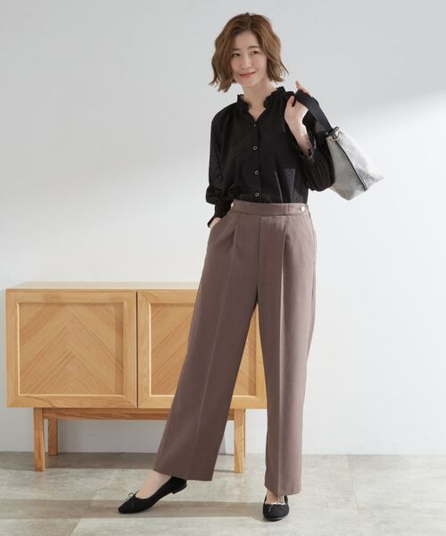 grove / グローブ シャツ・ブラウス | 衿もとすっきり一枚で映える 涼しげ秋色チェックブラウス | 詳細7