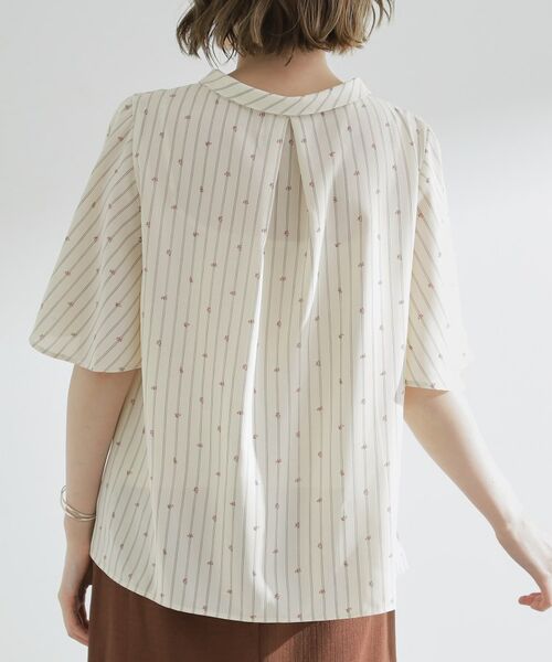 grove / グローブ シャツ・ブラウス | 【お仕事/二の腕カバー】パール調使いが華やか 上品ボウタイブラウス | 詳細19