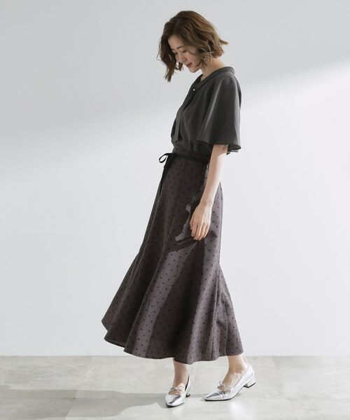 grove / グローブ シャツ・ブラウス | 【お仕事/二の腕カバー】パール調使いが華やか 上品ボウタイブラウス | 詳細2