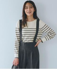 grove / グローブ ニット・セーター | 【石川梨華さん着用】ガーターボートネックプルオーバー【洗える/毛玉軽減】