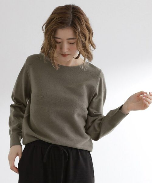 grove / グローブ ニット・セーター | 【石川梨華さん着用】ガーターボートネックプルオーバー【洗える/毛玉軽減】 | 詳細10