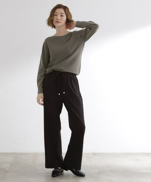 grove / グローブ ニット・セーター | 【石川梨華さん着用】ガーターボートネックプルオーバー【洗える/毛玉軽減】 | 詳細12