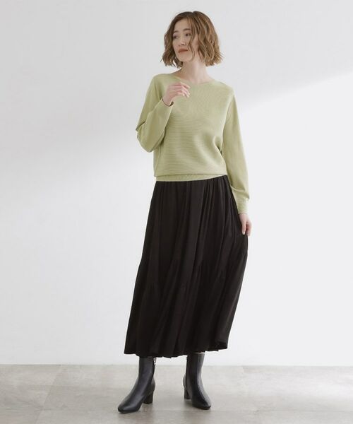 grove / グローブ ニット・セーター | 【石川梨華さん着用】ガーターボートネックプルオーバー【洗える/毛玉軽減】 | 詳細16