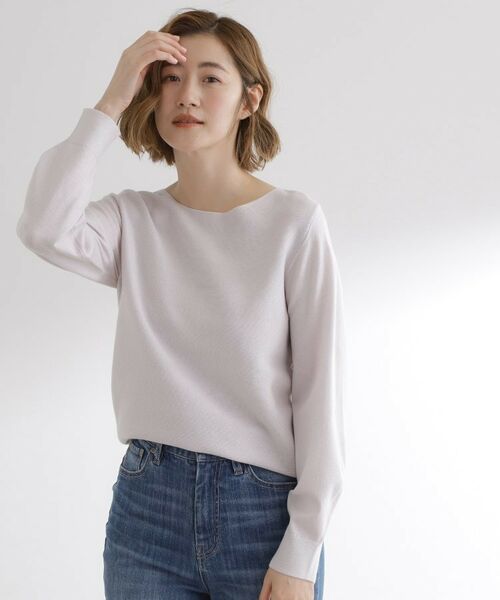 grove / グローブ ニット・セーター | 【石川梨華さん着用】ガーターボートネックプルオーバー【洗える/毛玉軽減】 | 詳細6