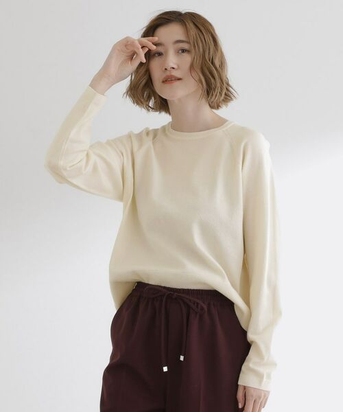 grove / グローブ ニット・セーター | 【洗える/毛玉軽減】天竺ラグランスリーブプルオーバー | 詳細1