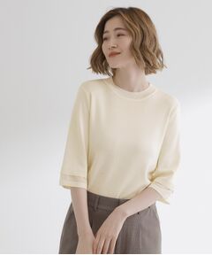 grove / グローブ ニット・セーター | 【ひんやり多機能】やわらかドライタッチ 袖口シアードッキングプルオーバー