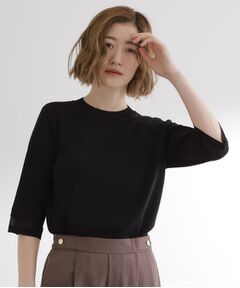 grove / グローブ ニット・セーター | 【ひんやり多機能】やわらかドライタッチ 袖口シアードッキングプルオーバー