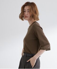 grove / グローブ ニット・セーター | 【ひんやり多機能】やわらかドライタッチ 袖口シアードッキングプルオーバー