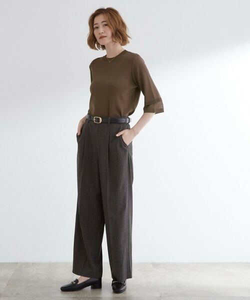 grove / グローブ ニット・セーター | 【ひんやり多機能】やわらかドライタッチ 袖口シアードッキングプルオーバー | 詳細14