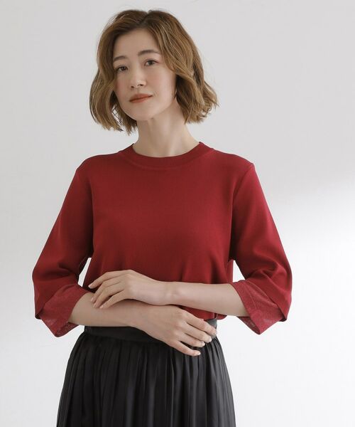 grove / グローブ ニット・セーター | 【ひんやり多機能】やわらかドライタッチ 袖口シアードッキングプルオーバー | 詳細17