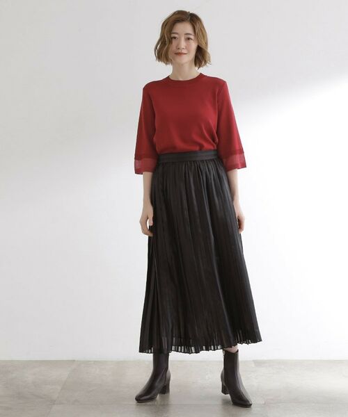 grove / グローブ ニット・セーター | 【ひんやり多機能】やわらかドライタッチ 袖口シアードッキングプルオーバー | 詳細18