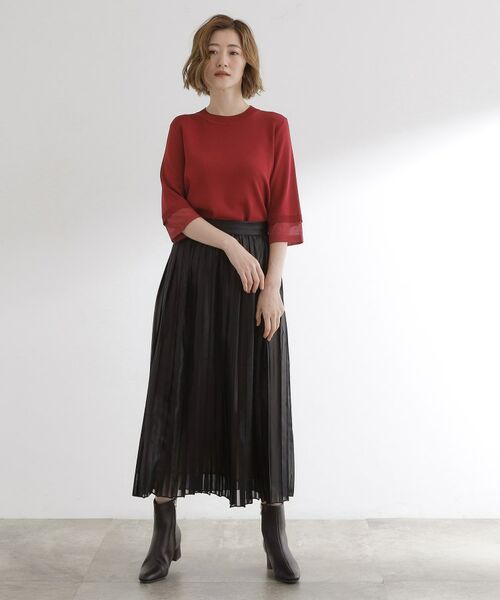 grove / グローブ ニット・セーター | 【ひんやり多機能】やわらかドライタッチ 袖口シアードッキングプルオーバー | 詳細19