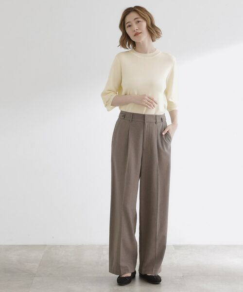 grove / グローブ ニット・セーター | 【ひんやり多機能】やわらかドライタッチ 袖口シアードッキングプルオーバー | 詳細2