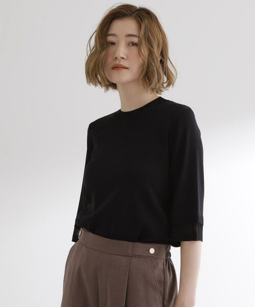 grove / グローブ ニット・セーター | 【ひんやり多機能】やわらかドライタッチ 袖口シアードッキングプルオーバー | 詳細5