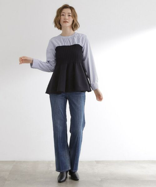 grove / グローブ シャツ・ブラウス | 一枚でトレンド完成!体型カバーも叶うニットビスチェドッキングブラウス | 詳細10