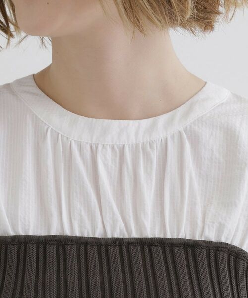 grove / グローブ シャツ・ブラウス | 一枚でトレンド完成!体型カバーも叶うニットビスチェドッキングブラウス | 詳細16