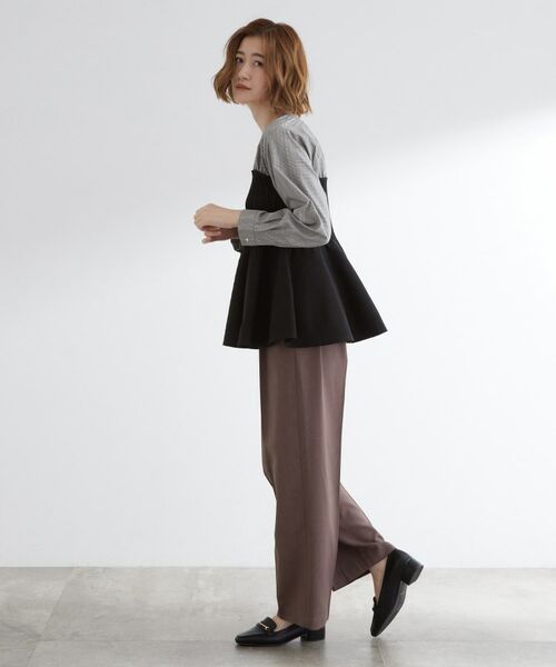 grove / グローブ シャツ・ブラウス | 一枚でトレンド完成!体型カバーも叶うニットビスチェドッキングブラウス | 詳細3