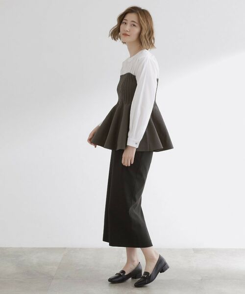 grove / グローブ シャツ・ブラウス | 一枚でトレンド完成!体型カバーも叶うニットビスチェドッキングブラウス | 詳細6