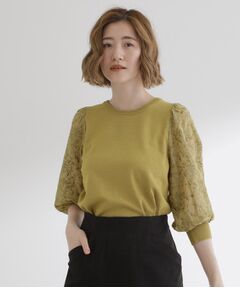 grove / グローブ ニット・セーター | 【二の腕カバー】繊細さと上品さをまとう袖刺繍プルオーバーニット