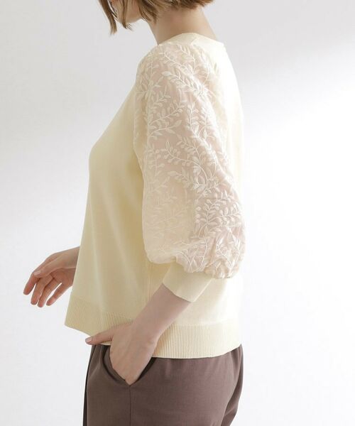 grove / グローブ ニット・セーター | 【二の腕カバー】繊細さと上品さをまとう袖刺繍プルオーバーニット | 詳細18