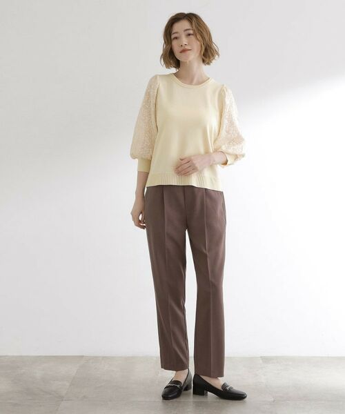 grove / グローブ ニット・セーター | 【二の腕カバー】繊細さと上品さをまとう袖刺繍プルオーバーニット | 詳細2