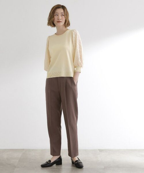 grove / グローブ ニット・セーター | 【二の腕カバー】繊細さと上品さをまとう袖刺繍プルオーバーニット | 詳細3