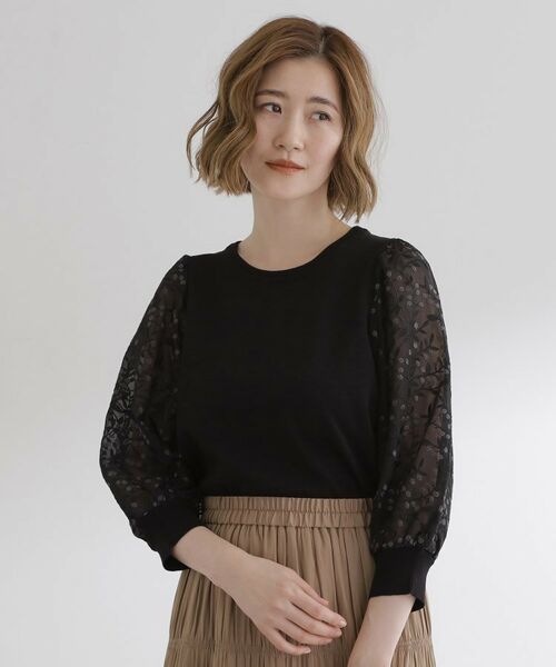 grove / グローブ ニット・セーター | 【二の腕カバー】繊細さと上品さをまとう袖刺繍プルオーバーニット | 詳細5