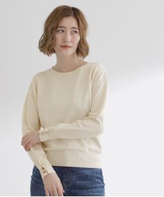 grove / グローブ ニット・セーター | ON/OFF毎日使える！袖口ボタンドロップショルダーニット