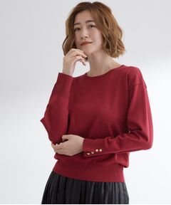 grove / グローブ ニット・セーター | ON/OFF毎日使える！袖口ボタンドロップショルダーニット