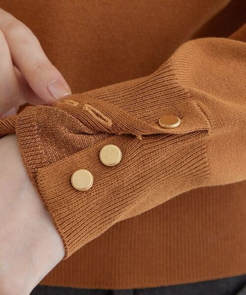 grove / グローブ ニット・セーター | ON/OFF毎日使える！袖口ボタンドロップショルダーニット | 詳細12