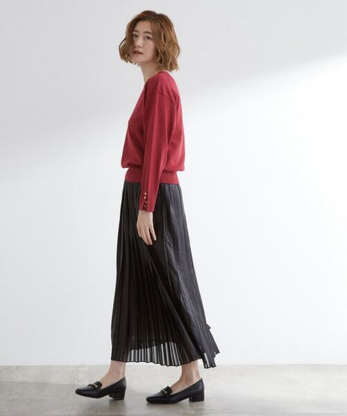 grove / グローブ ニット・セーター | ON/OFF毎日使える！袖口ボタンドロップショルダーニット | 詳細14