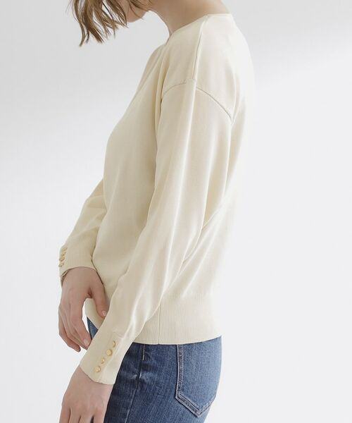 grove / グローブ ニット・セーター | ON/OFF毎日使える！袖口ボタンドロップショルダーニット | 詳細22