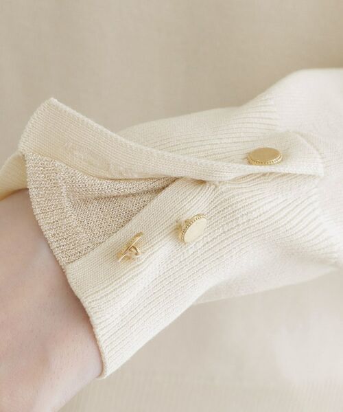 grove / グローブ ニット・セーター | ON/OFF毎日使える！袖口ボタンドロップショルダーニット | 詳細4