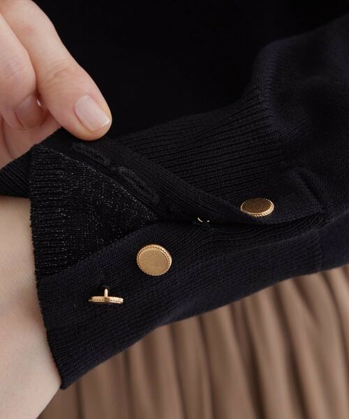 grove / グローブ ニット・セーター | ON/OFF毎日使える！袖口ボタンドロップショルダーニット | 詳細8