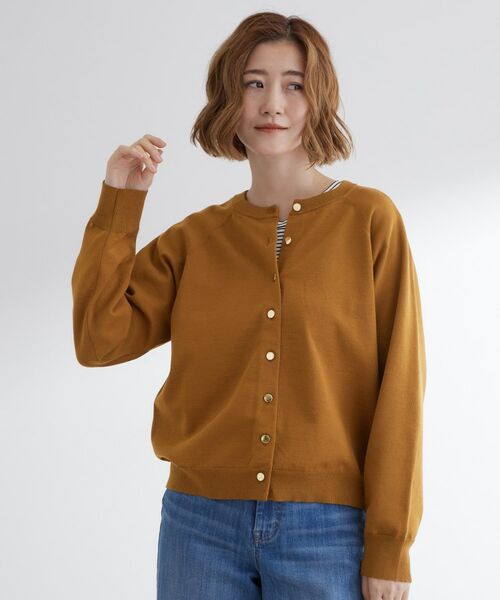 grove / グローブ カーディガン・ボレロ | 【洗える】シンプルに映える、ラグランスリーブカーディガン | 詳細5