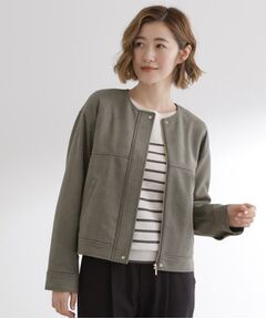 grove / グローブ レザーブルゾン・ジャケット | 日常を華やかにするスエード調ブルゾン