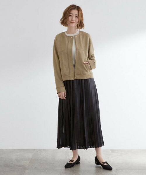 grove / グローブ レザーブルゾン・ジャケット | 日常を華やかにするスエード調ブルゾン | 詳細12